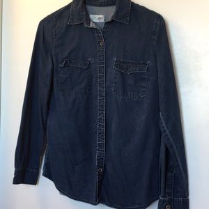 Denim button down blouse